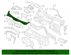 Решетка дворников пластик BMW 4 F32/33/36 14-20 треснута