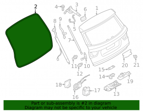 Уплотнитель резина двери багажника BMW X3 F25 11-17