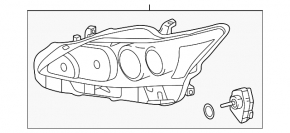 Фара передняя правая в сборе Lexus CT200h 12-13 LED