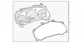 Щиток приборов Toyota Sienna 11-14 Base, L, LE