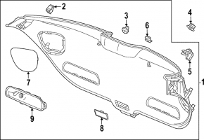 Заглушка обшивки двери багажника правая Honda Civic XI FE/FL 22-26 черная