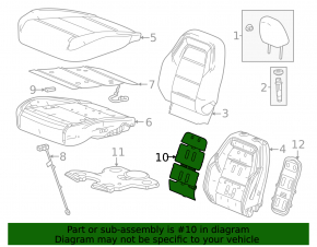 Spătar încălzit pentru pasager Chevrolet Equinox EV 24-26