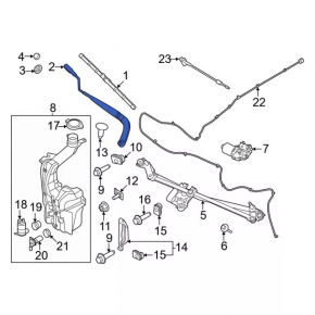 Поводок дворника левый Ford Mustang mk6 15-23