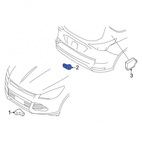 Senzori de parcare bara fata interna Ford Mustang Mach-E 21-23