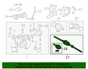 Semi-arbore de transmisie față stânga Land Rover Range Rover Evoque 12-18