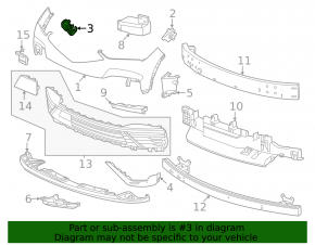 Крепление переднего бампера верхнее левое Acura ZDX 24-26