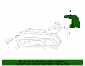 Крепление противотуманной фары ПТФ правое Audi A3 8V 15-16