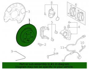 Disc de frână spate stânga Mercedes X167 GLS 450 20-26 345/22mm