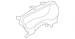 Накладка щитка приборов Ford Edge 19-24 черная, хром