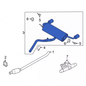 Țeavă de eșapament hibridă AWD pentru Ford Escape MK4 2020 cu actuator, încălzire și convertor catalitic, ruginită, îndoită
