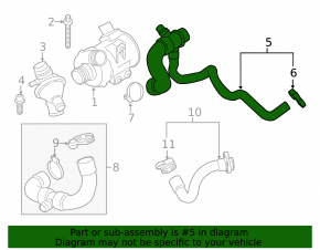 Патрубок системы охлаждения BMW 4 F32/33/36 14-16 N26