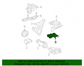Кронштейн подушки двигателя левый Toyota Prius 20 04-09