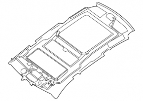 Обшивка потолка Infiniti JX35 QX60 13-13 серая под люк
