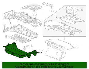 Ornamente consolei centrale inferioare pentru Chevrolet Equinox EV 24-26, negre