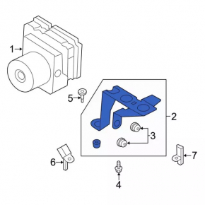 Кронштейн блока ABS Ford Focus mk3 15-18 рест