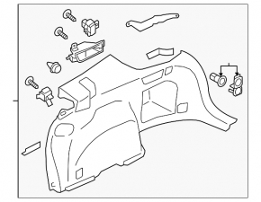 Обшивка арки левая Subaru Outback 15-19 черн
