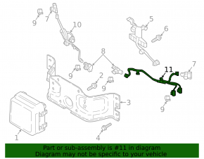 Cablare pentru senzorii de parcare de pe bara față, dreapta, Mazda CX-5 19-21