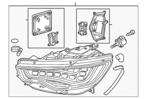 Фара передняя правая в сборе Audi A6 C7 12-15 дорест LED