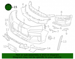 Эмблема переднего бампера BMW 7 G70 23-26