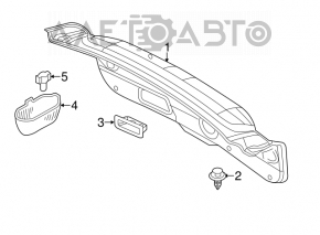 Обшивка крышки багажника Mazda 6 14-21 черная, тип 1