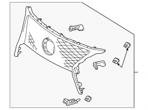 Решетка радиатора grill Lexus RX350 RX450H 13-15 рест F-sport