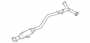 Выпускная трасса средняя часть с бочками Mazda6 03-05 2.3