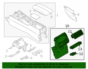 Накладка центральной консоли задняя Mazda CX-50 23-26 черная