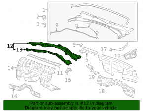 Поддон дворников Cadillac CTS 14-19