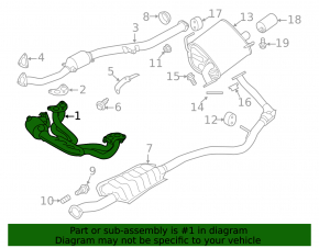 Коллектор выпускной с катализатором Subaru Forester 17-18 SJ 2.5