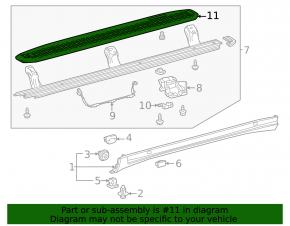 Накладка порога подножки правая Toyota Land Cruiser 24-26