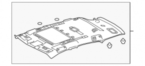 Обшивка потолка Lexus NX300 NX300h 18-21 бежевая, под люк