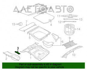Крышка бокса передняя левая Jeep Grand Cherokee WK2 14-22 черная, царапины