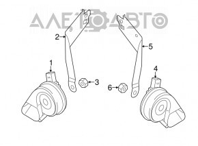 Кронштейн сигнала low VW Touareg 11-17