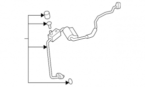 Conductă de aer condiționat condensator-conector Toyota Sequoia 08-22 4.7