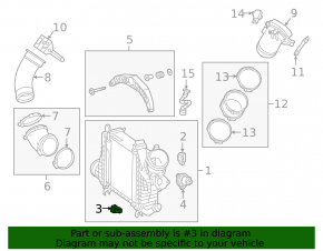 Опора интеркулера нижняя левая Mercedes W167 GLE 350 20-23 2.0T резина