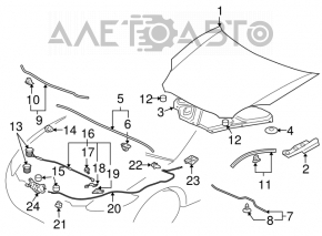 Замок капота Mitsubishi Galant 04-09
