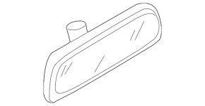 Зеркало внутрисалонное VW Passat b8 16-19 USA пустое, серое, тип 2
