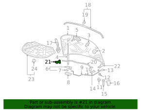 Garnitură capotă stânga VW CC 09-17 colț