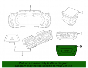Кнопка открытия двери багажника BMW X3 G01 18-21 салонная, хром