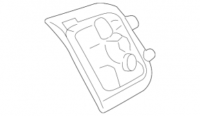 Dop ornament portbagaj dreapta pentru Audi Q3 8U 15-18, negru, zgârieturi