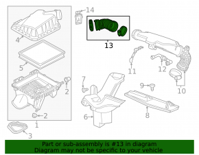 Воздуховод Chevrolet Impala 14-19 2.5 гофра