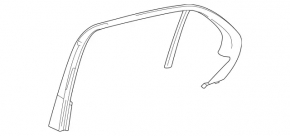 Рамка двери внутренняя задняя левая Mercedes X167 GLS 450 580 20-26 черная