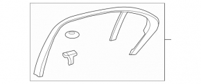 Toc ușă interior spate dreapta Mercedes Clasa C W205 15-18 negru, sub cortină