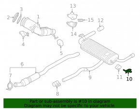 Кронштейн глушителя задний левый BMW X1 F48 16-22