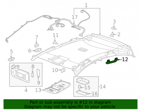 Ручка потолка задняя правая Chevrolet Volt 11-15