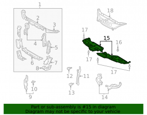 Защита двигателя левая Lexus ES300 ES330