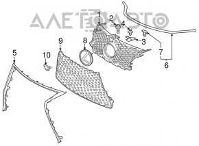 Grila radiatorului Lexus IS 14-16 fsport pre-restilizare, nouă, originală