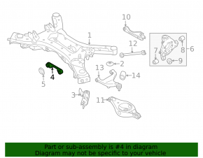 Кронштейн заднего дифференциала редуктора Nissan Pathfinder 13-20