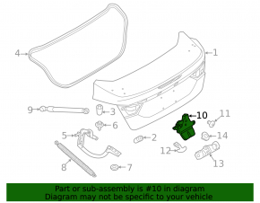 Замок крышки багажника Ford Focus mk3 11-18 4d