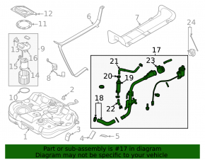 Заливная горловина топливного бака Hyundai Sonata 20-23 1.6T, 2.5